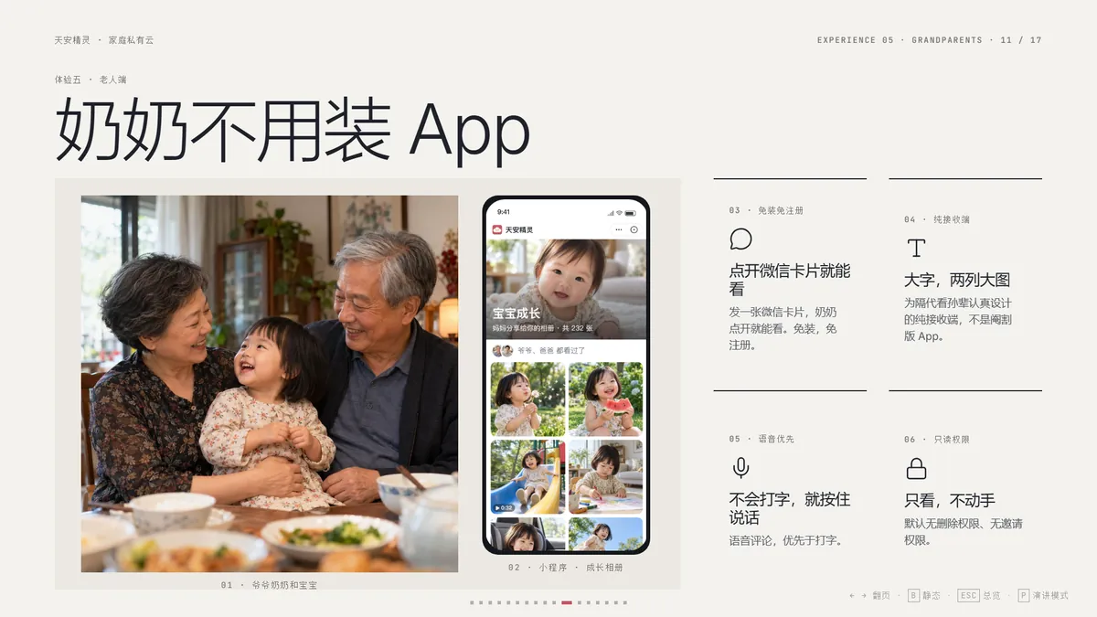路演 PPT：奶奶不用装 App