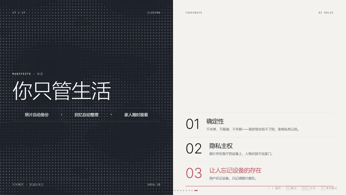 路演 PPT 结尾：你只管生活