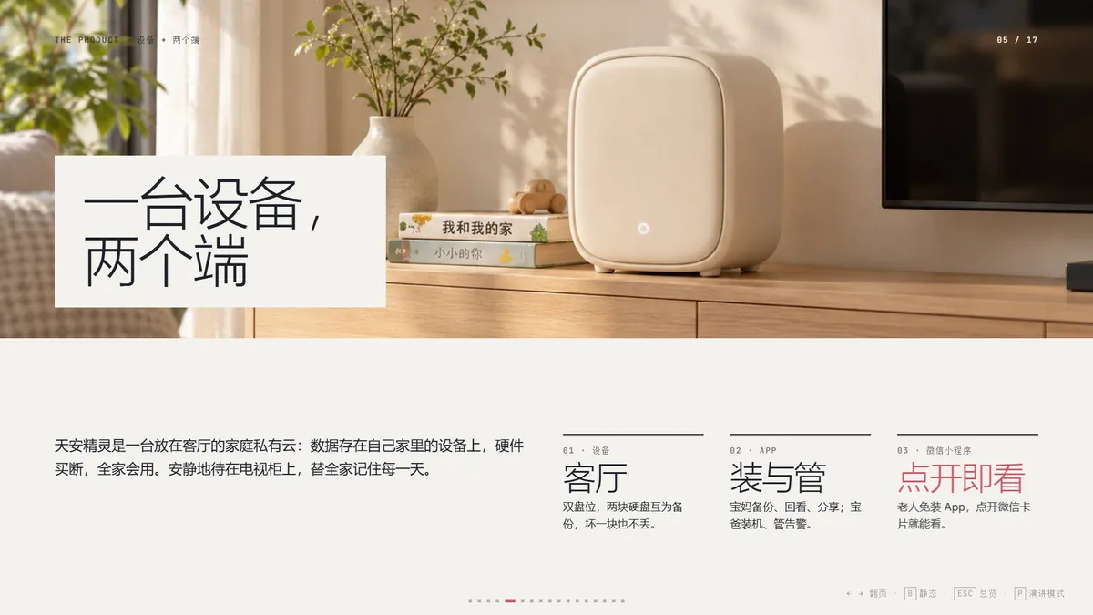 路演 PPT：一台设备，两个端