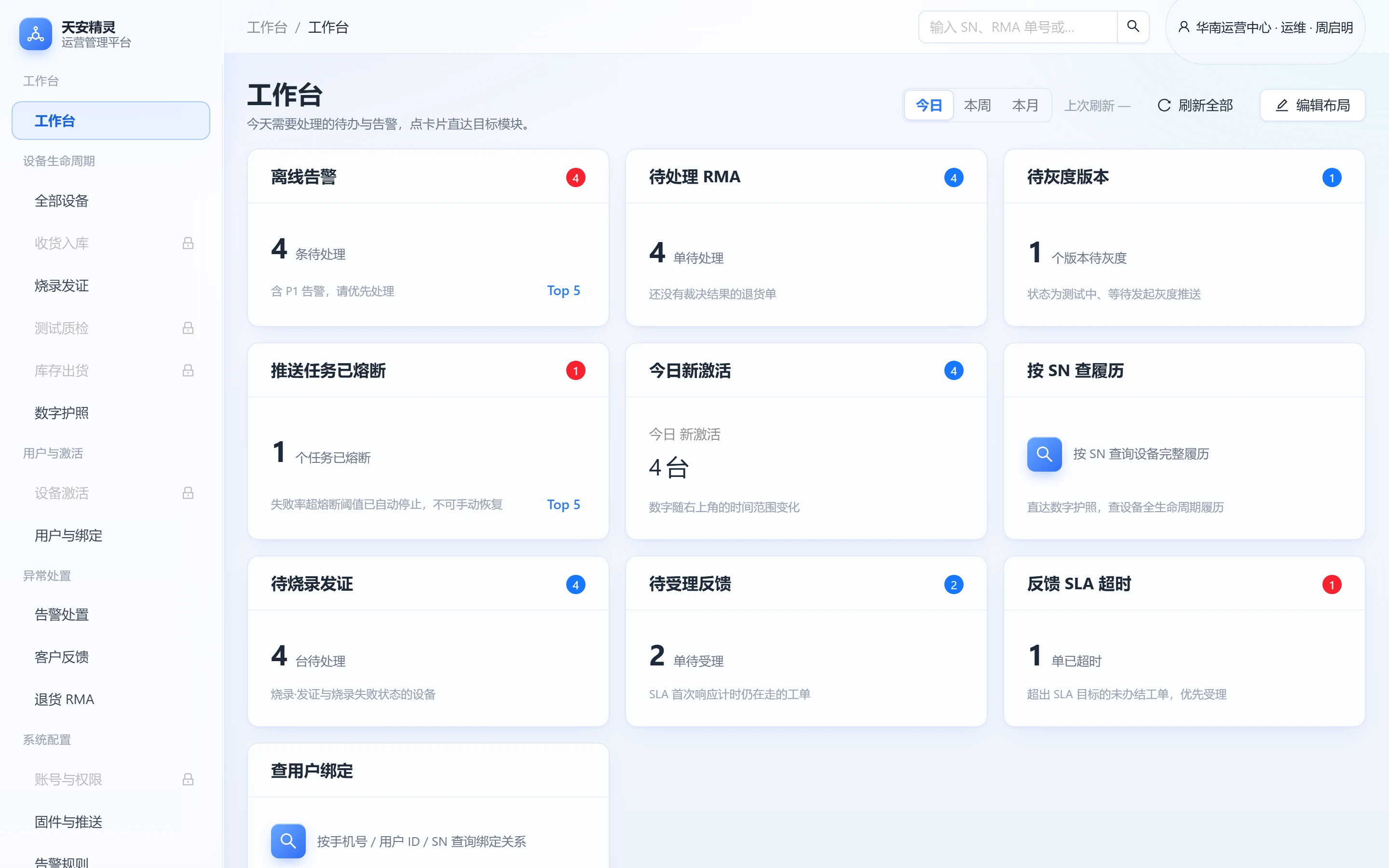 工作台界面
